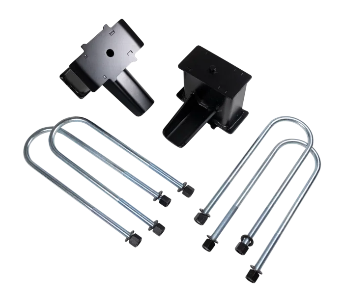 26-39550 – READYLIFT Leaf Spring Block Kit, 6 Inch Block Cast Iron With 2 Rear Blocks/ 4 U Bolts/ Hardware